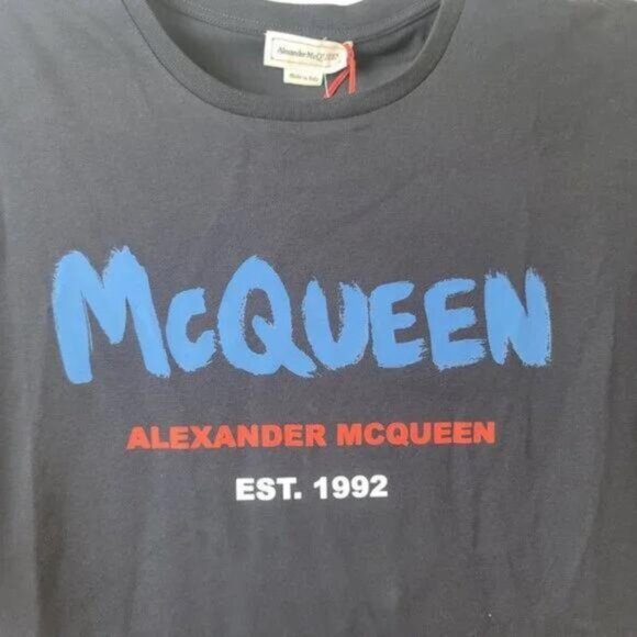 Alexander McQueen Graffiti Logo T-Shirt Size M - Picture 4 of 9